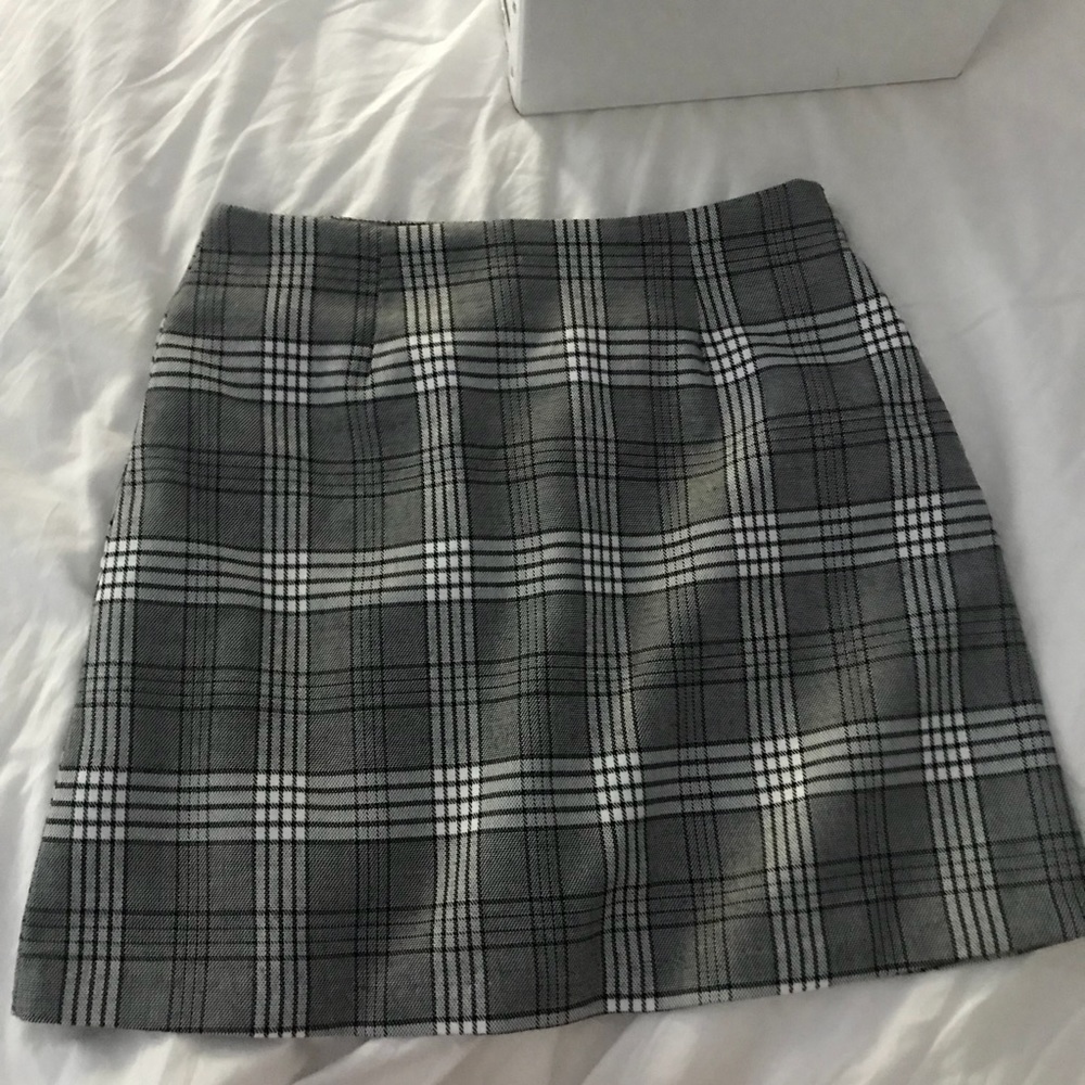 Check Pattern A-Line Mini Skirt